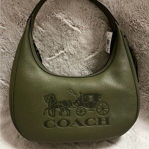 Coach dark green purse